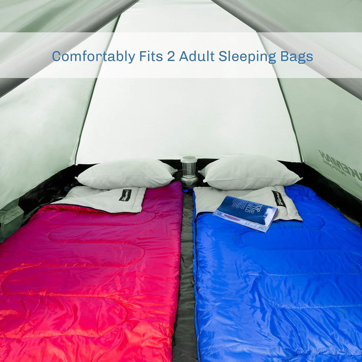 2 Person Camping Tent with Rain Fly and Carrying Bag