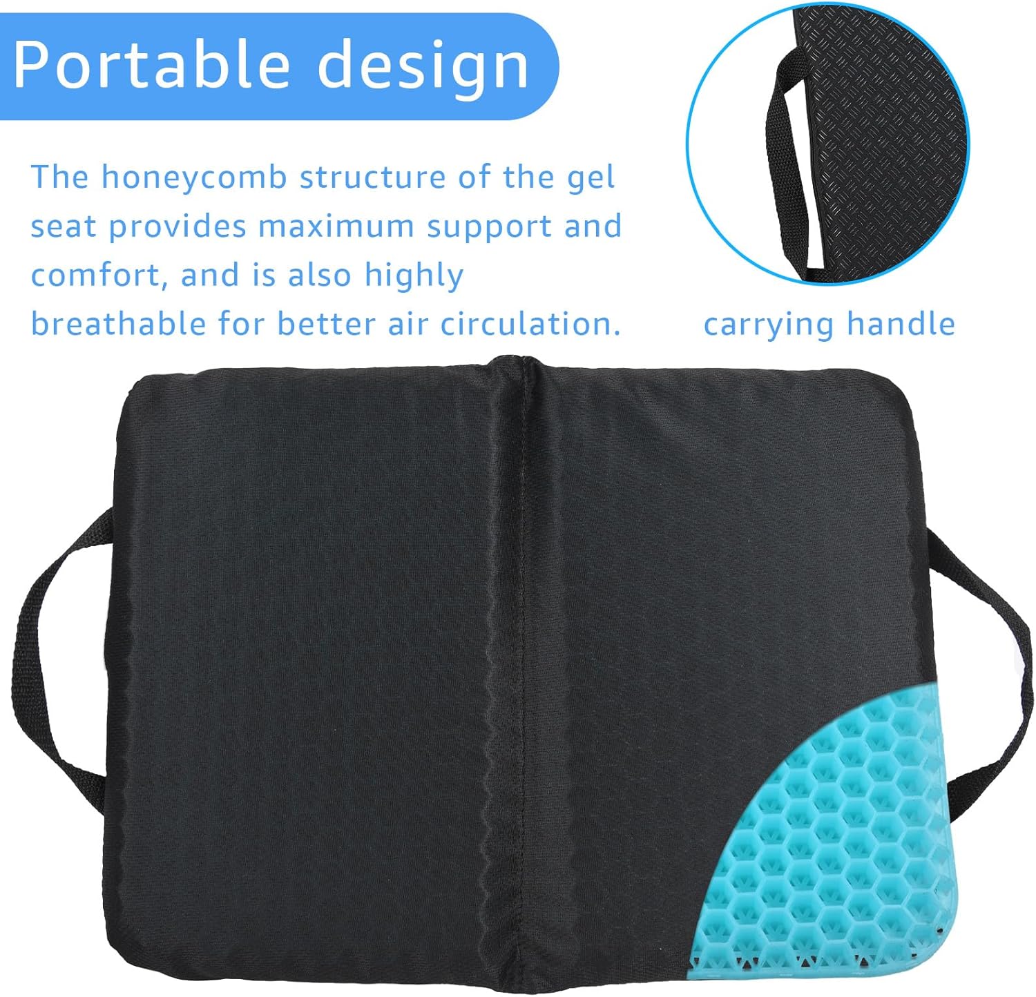 Portable Compact Seat Cushion (14.5" x 10.6") Foldable Travel Cushion, for Airplane Seats, Camping, Stadium, Cinema, Garden Benches Seat Cushion
