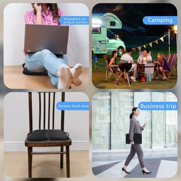 Portable Compact Seat Cushion (14.5" x 10.6") Foldable Travel Cushion, for Airplane Seats, Camping, Stadium, Cinema, Garden Benches Seat Cushion