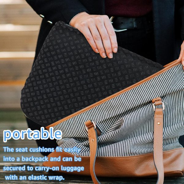 Portable Compact Seat Cushion (14.5" x 10.6") Foldable Travel Cushion, for Airplane Seats, Camping, Stadium, Cinema, Garden Benches Seat Cushion